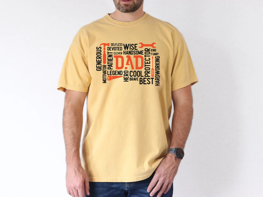 Comfort Colors Dad Shirt, Fathers Day Shirt, Trendy Daddy Shirt, Gift for New Dad, Custom Colors Men's shirt, Dad T-Shirt, Fathers Day Gift