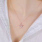 Star Necklace with 925 Sterling Silver Zircon Stone